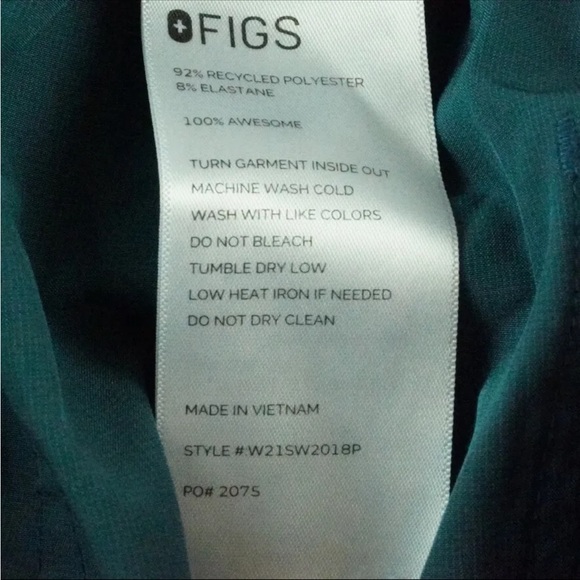 Figs Srub Pants Womens Petite Medium Green Slim Straight Fit Medical Wear - Picture 4 of 11